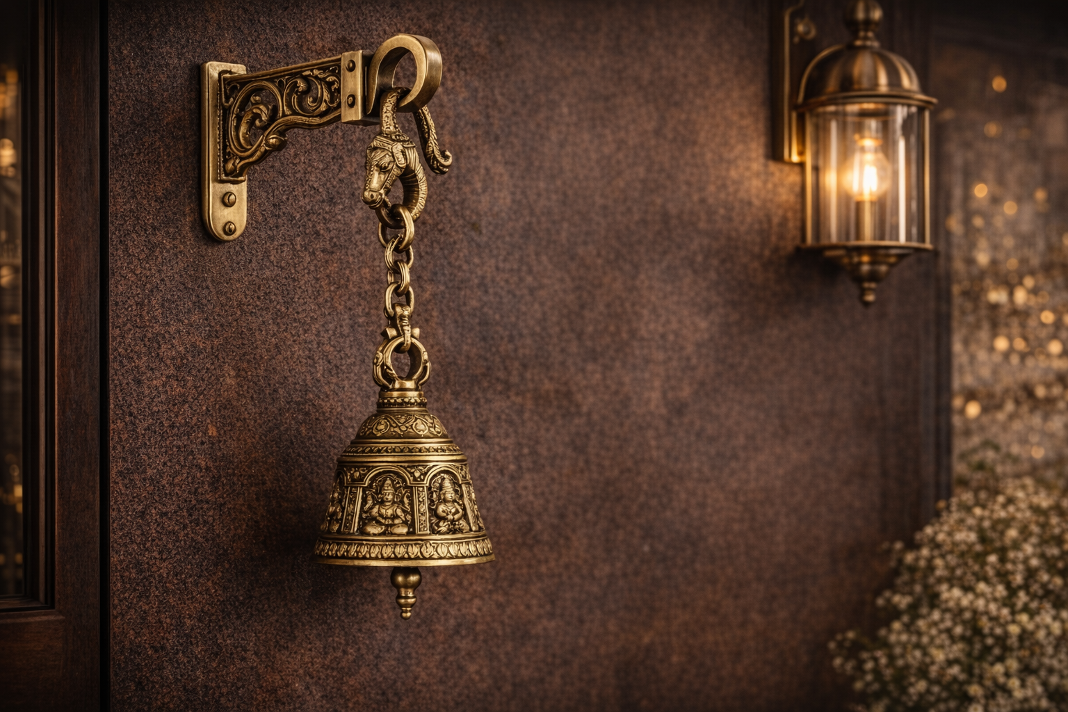 Brass bell accessories and hanging fittings