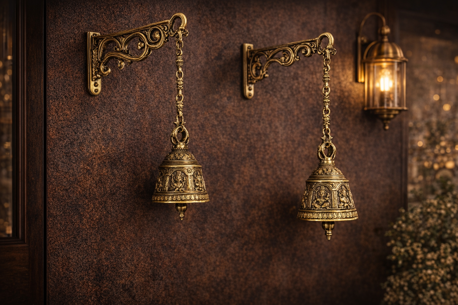 Traditional brass bells for temple and decor