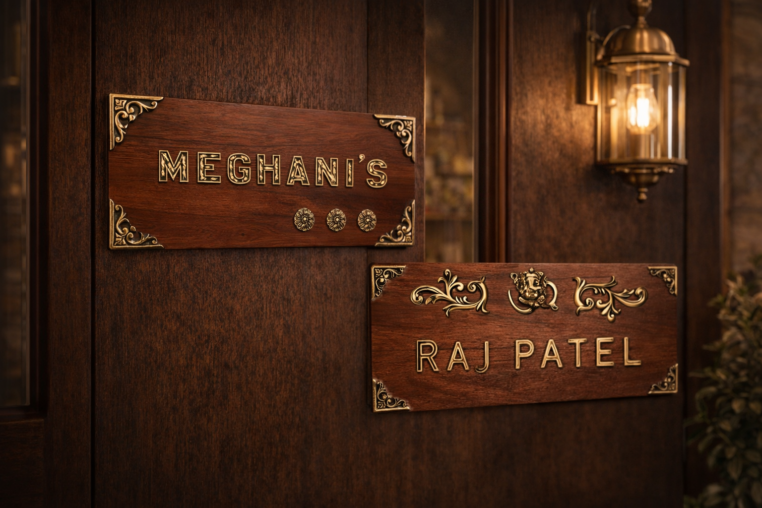 Brass nameplates and house name boards