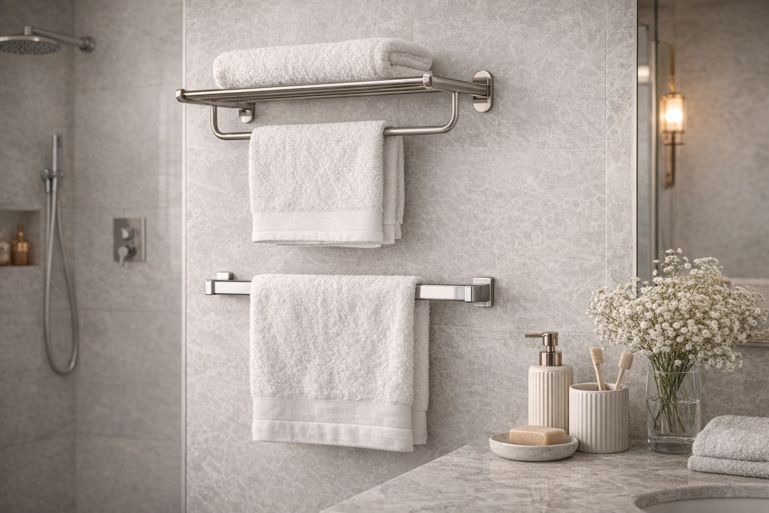 Bathroom accessories and fittings for modern interiors